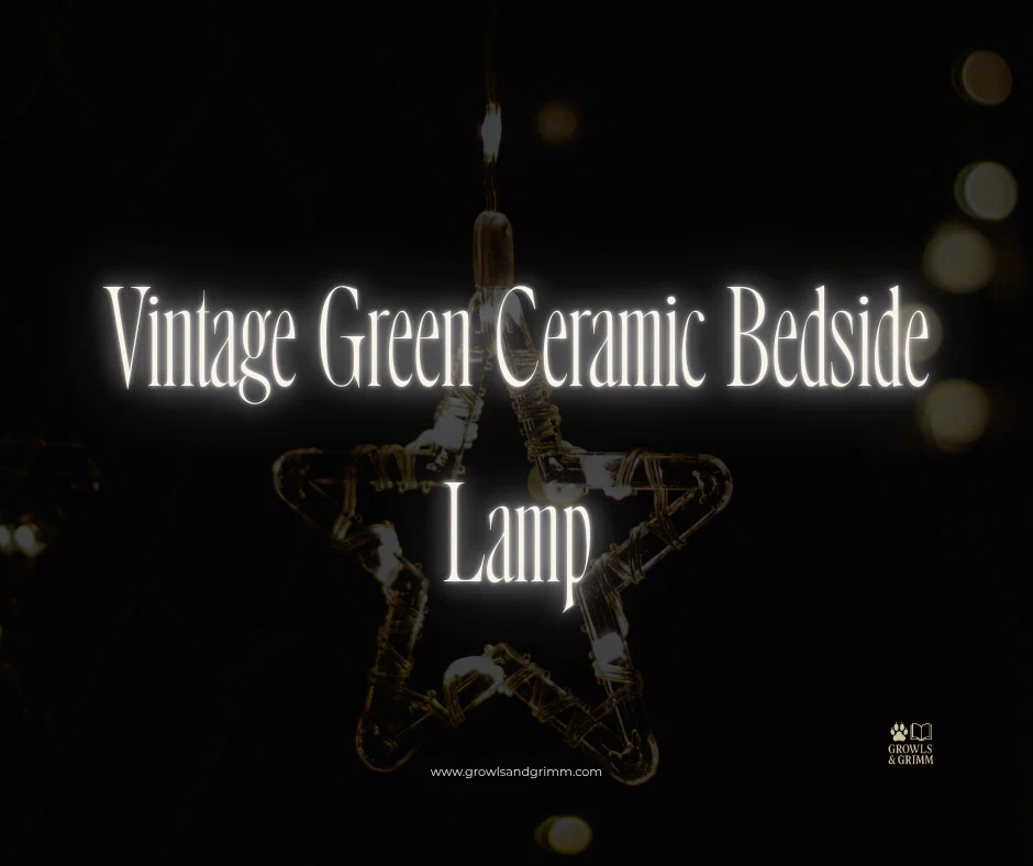 Vintage Green Ceramic Bedside Lamp